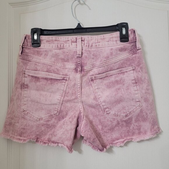 Universal Thread Size 4 /27 Acid Washed Purple High Rise Midi Cutoff Shorts NWOT - Picture 2 of 10